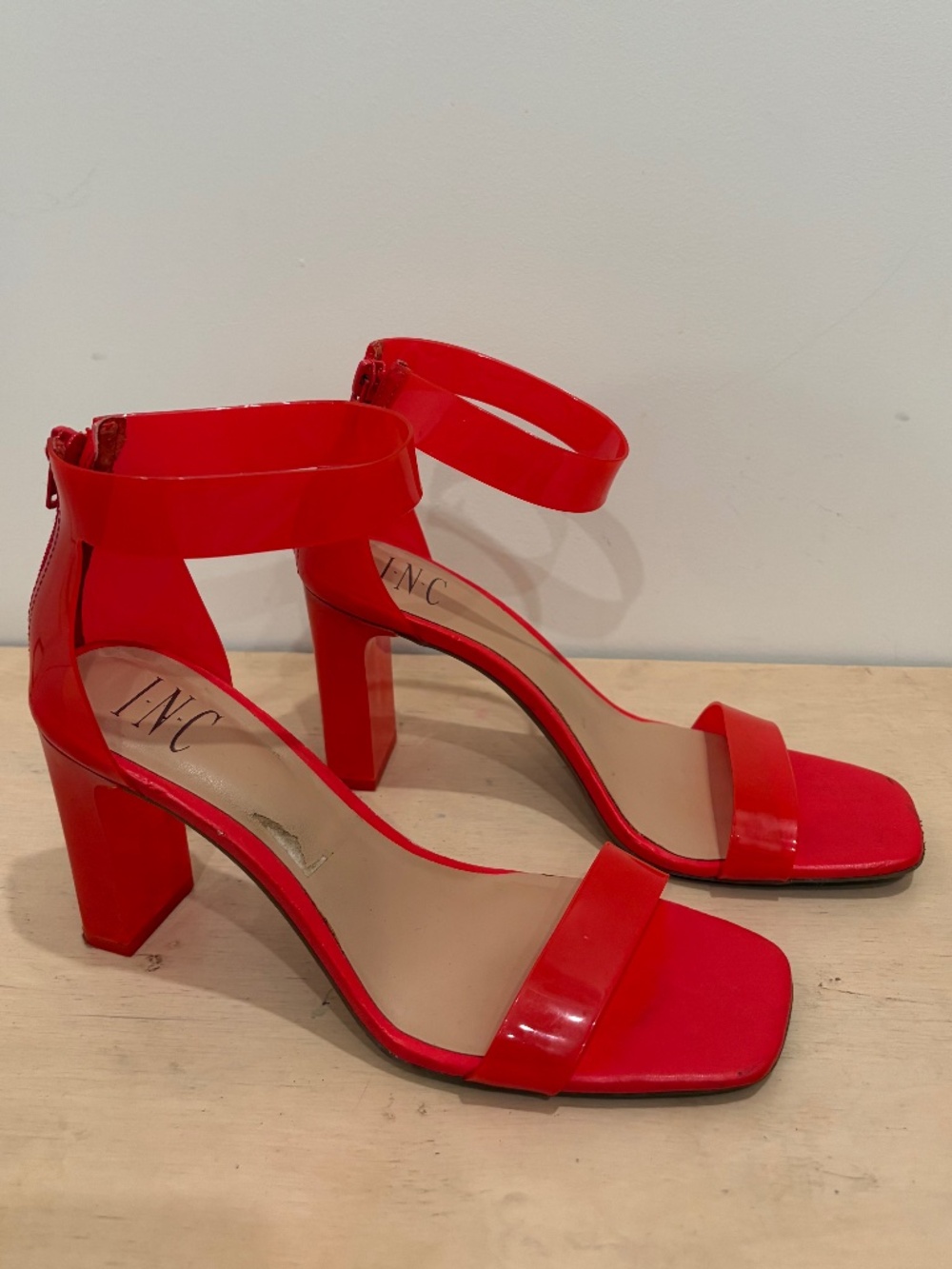 INC Women’s Red Jelly Heels (Size 8.5)